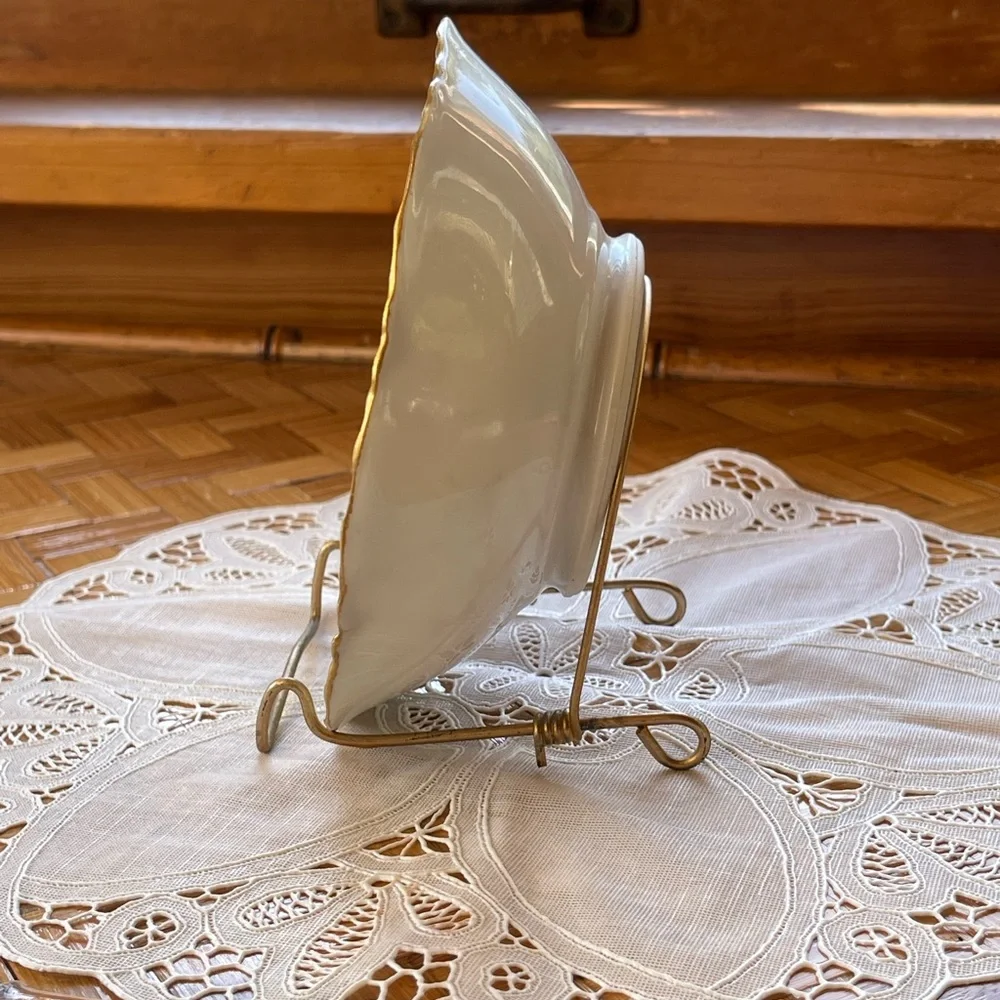 Vintage Haviland china dish handpainted and signed, France